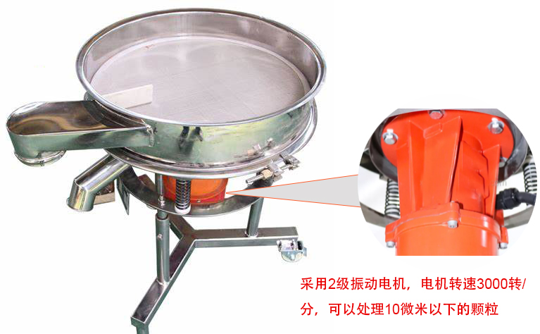 高頻篩特點(diǎn)：框體加高可防止?jié){液往外飛濺；加擋料板可加快排料，提高篩分效率