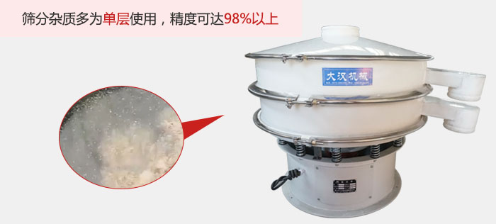 塑料振動篩篩分雜質(zhì)多用與單層篩網(wǎng)使用。