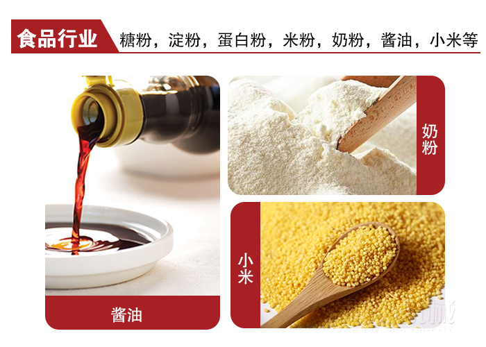 全不銹鋼食品振動篩可用于糖粉，小米，淀粉，蛋白粉，米粉，奶粉，醬油等物料