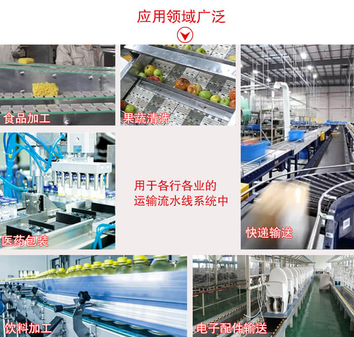 鏈板輸送機(jī)適用行業(yè)：食品加工，果蔬清洗等行業(yè)